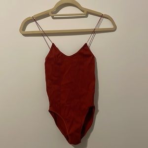 Red urban outfitters bodysuit